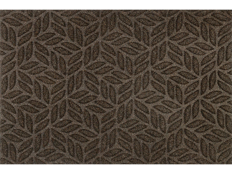 FUßMATTE 60/90 cm Dune Leaves dark brown  - Dunkelbraun, KONVENTIONELL, Kunststoff/Textil (60/90cm) - wash+dry