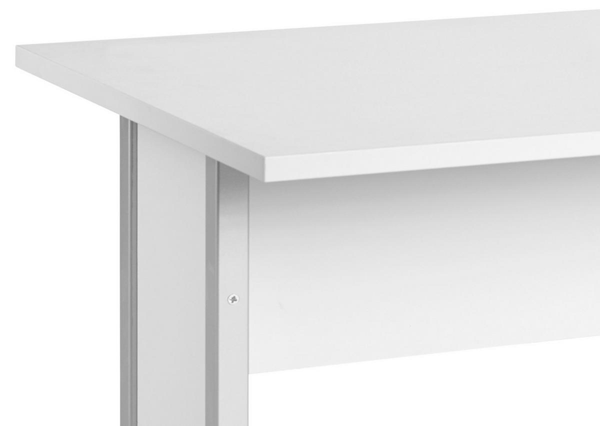 SCHREIBTISCH 90/65/72,2 cm  in Hellgrau  - Silberfarben/Hellgrau, Basics, Holzwerkstoff/Metall (90/65/72,2cm) - MID.YOU