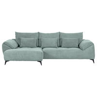 ECKSOFA Mintgrün Cord Zierkissen, Rückenkissen, Rücken echt  - Schwarz/Mintgrün, KONVENTIONELL, Textil/Metall (176/311cm) - Carryhome