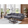 ECKSOFA  in Flachgewebe Grau  154/240 cm  - Schwarz/Grau, KONVENTIONELL, Holz/Textil (154/240cm) - Carryhome
