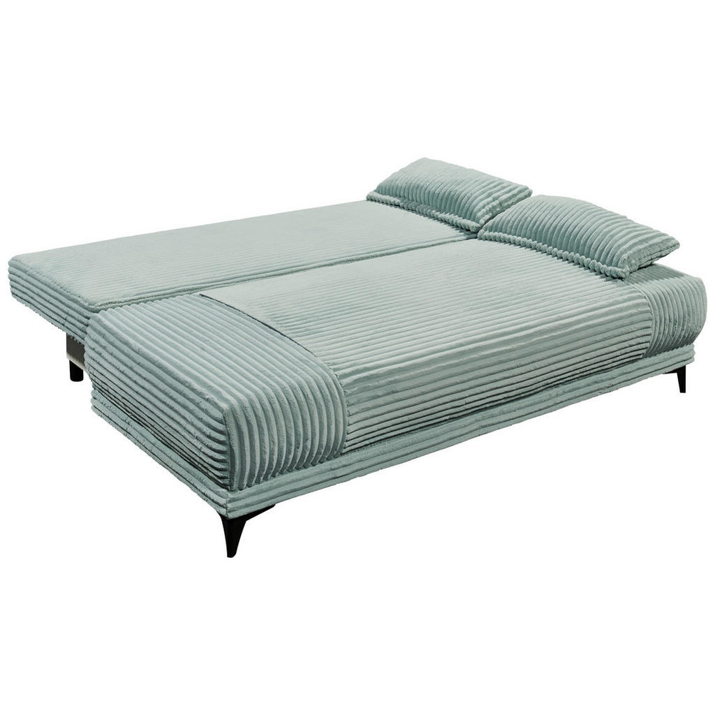 Thumbnail - Carryhome Schlafsofa, Pastellgrün, Textil, 2-Sitzer, Füllung: Schaumstoffflocken,Schaumstoffflocken, 211x96x105 cm, Wohn...