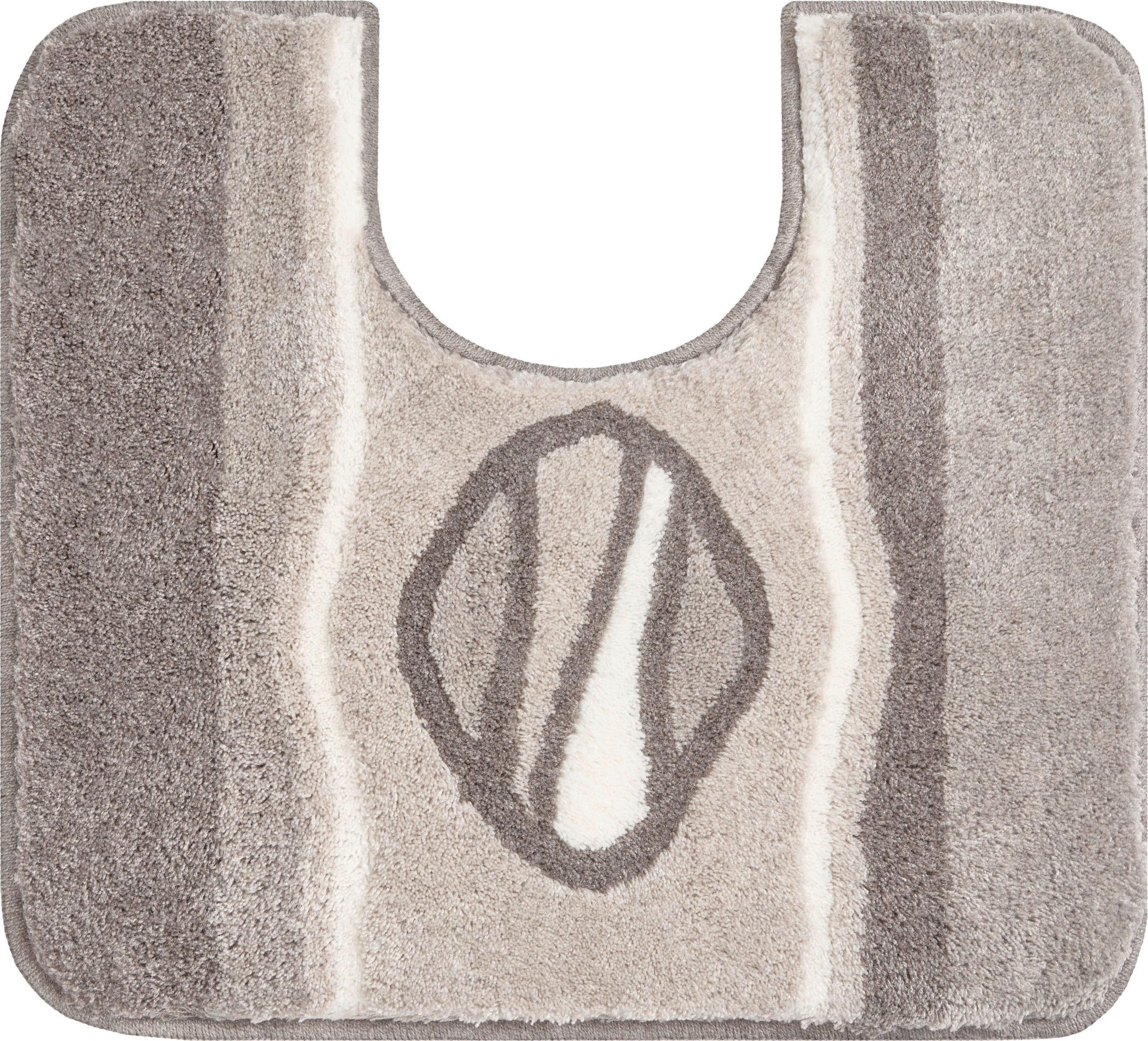 WC-VORLEGER Taupe 50/55 cm  - Taupe, Basics, Kunststoff/Textil (50/55cm) - Grund