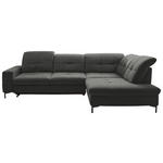 ECKSOFA in Chenille Dunkelgrau  310/240 cm  - Dunkelgrau/Schwarz, Design, Textil/Metall (310/240cm) - Xora