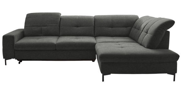 ECKSOFA  in Chenille Dunkelgrau  310/240 cm  - Dunkelgrau/Schwarz, Design, Textil/Metall (310/240cm) - Xora