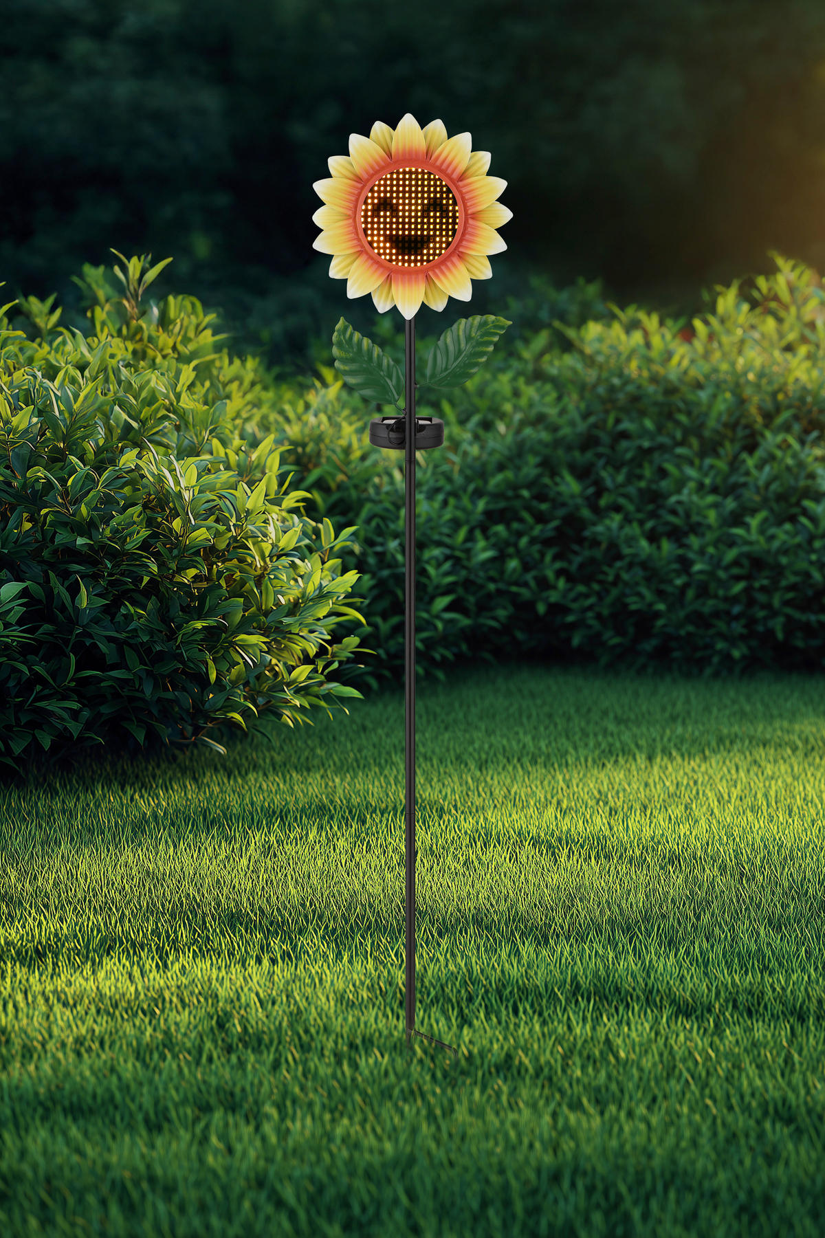 SOLARLEUCHTE Coralie 19/6/100 cm  - Gelb/Schwarz, Design, Kunststoff/Metall (19/6/100cm) - Globo