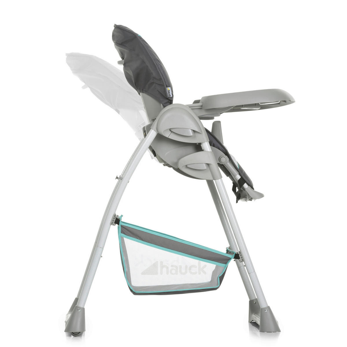 HOCHSTUHL SIT´N RELAX  - Türkis/Weiß, Basics, Metall (82/58/105cm) - Hauck