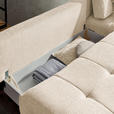 ECKSOFA in Chenille Creme  - Creme/Schwarz, MODERN, Textil/Metall (290/182cm) - Hom`in