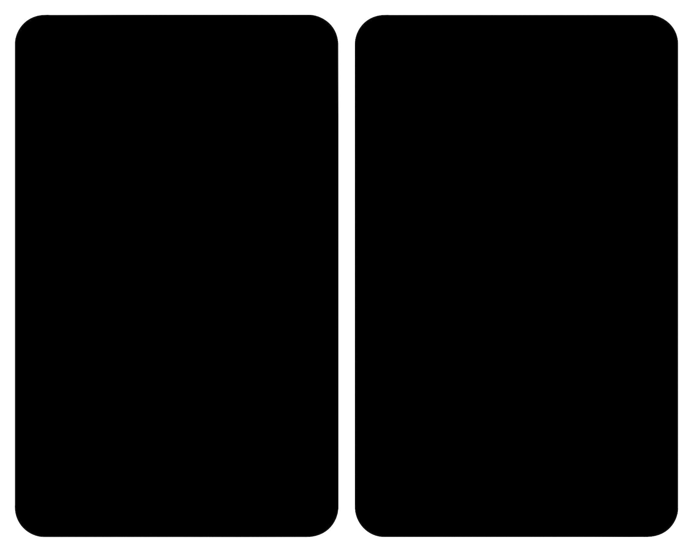 HERDABDECKPLATTE 53898100  - Schwarz, Design, Glas/Kunststoff (30/1,8-5,5/52cm) - Wenko