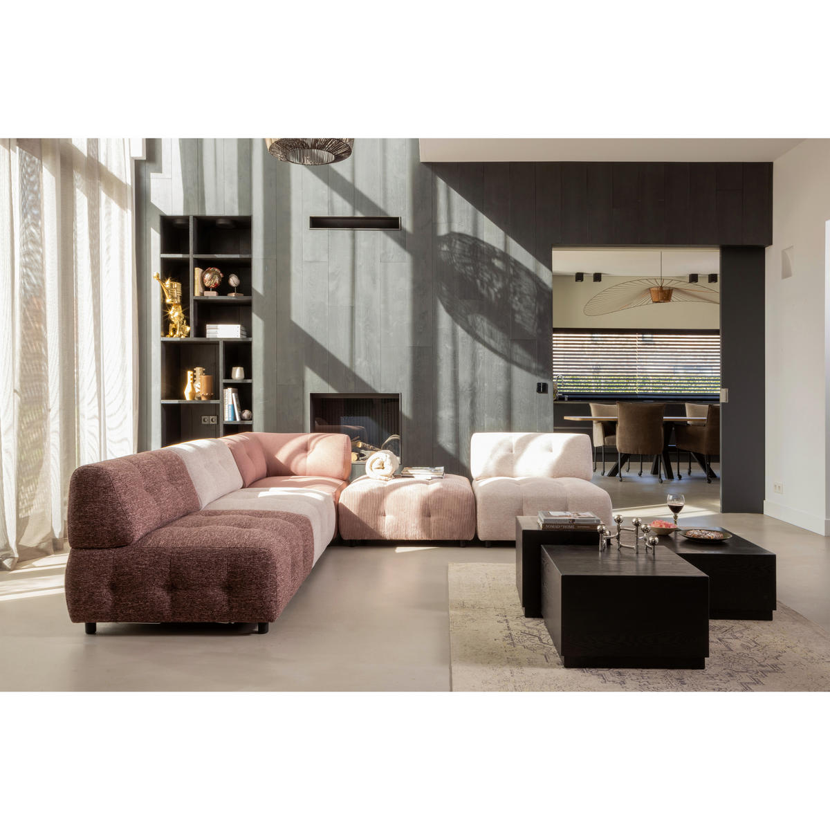 BEISTELLTISCHSET in Holzwerkstoff  - Schwarz, Design, Holzwerkstoff - Livetastic