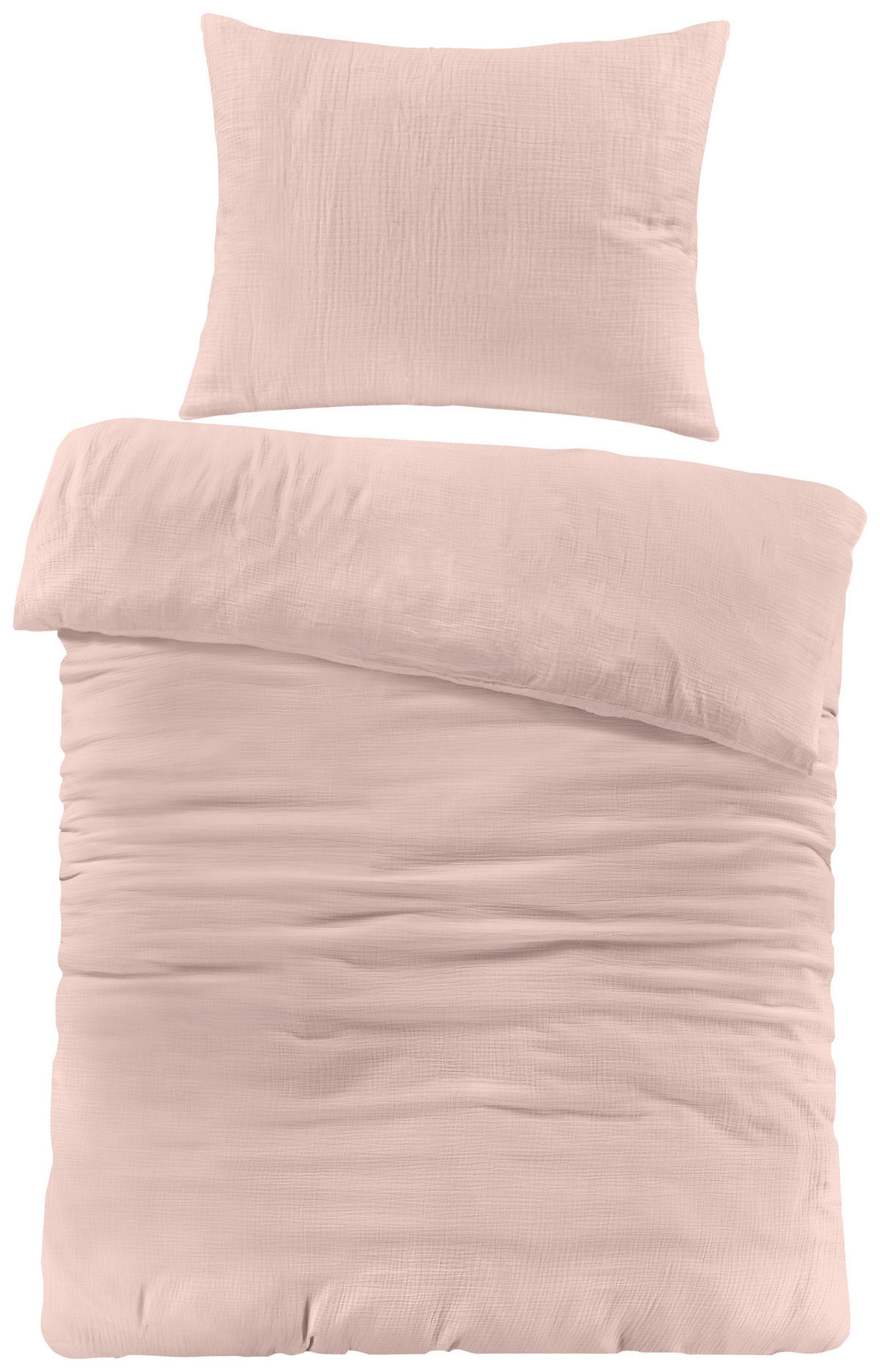 WENDEBETTWÄSCHE Musselin 140/200 cm  - Hellrosa, Basics, Textil (140/200cm) - Novel