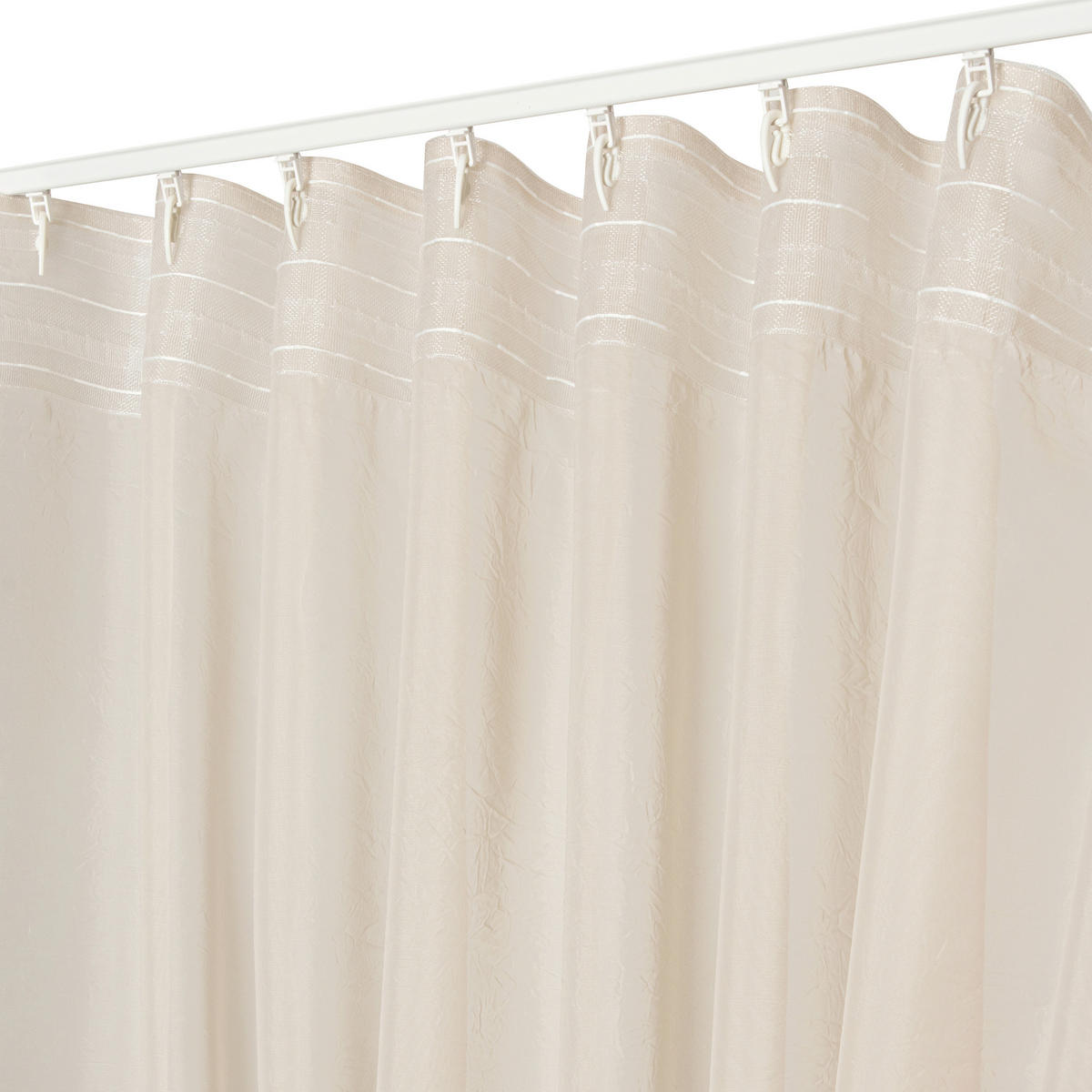 FERTIGVORHANG  transparent   280/280 cm  - Ecru, Basics, Textil (280/280cm)