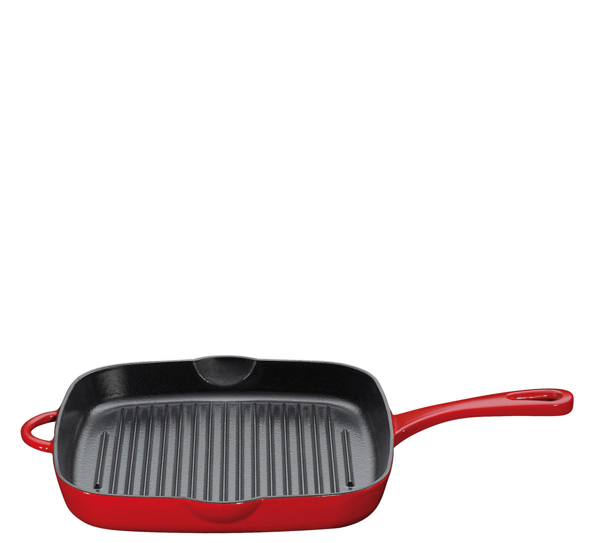 GRILOVACÍ PÁNEV, smalt, 43/27,6 cm  - červená, Basics, kov (43/27,6cm) - KÜCHENPROFI