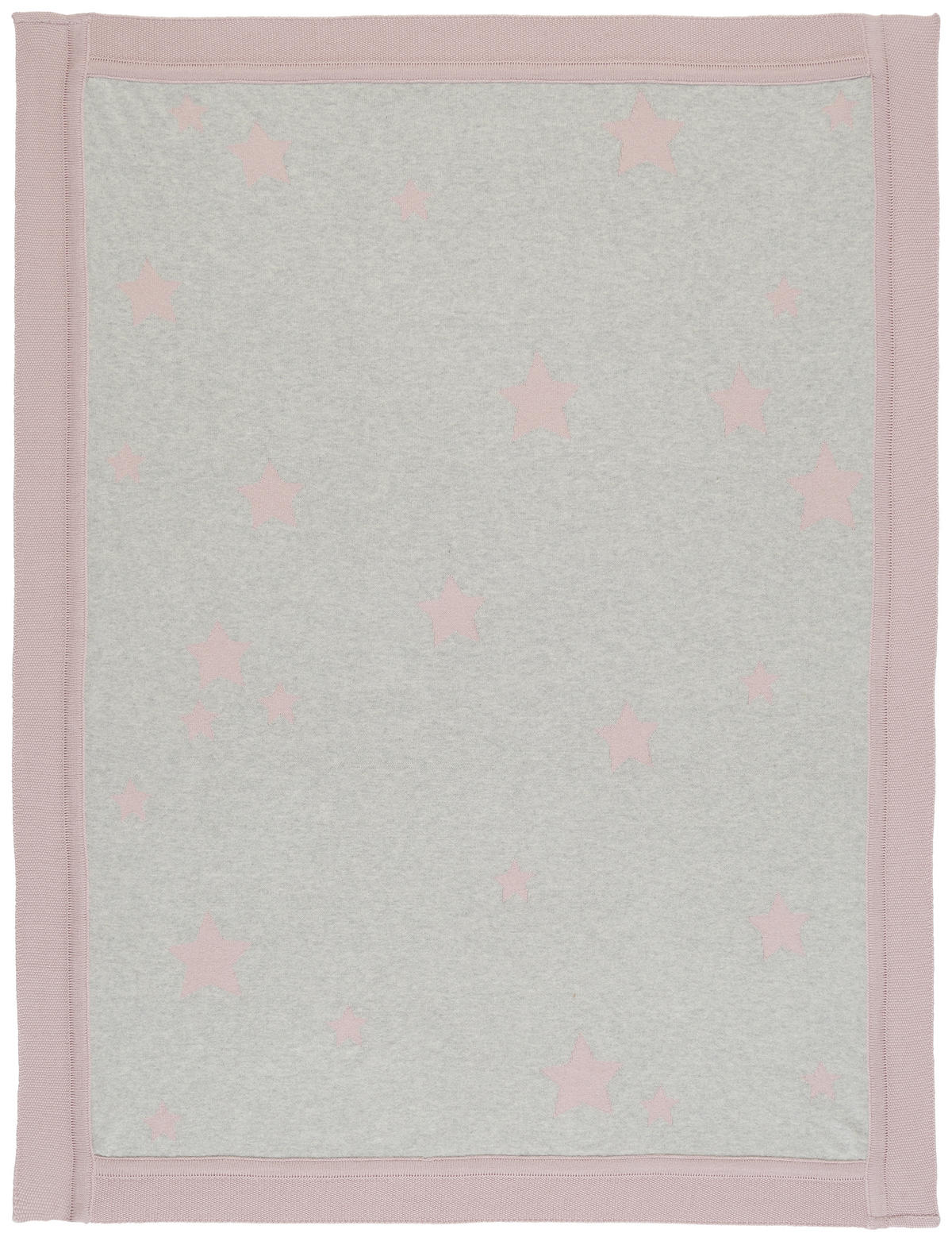 SCHMUSEDECKE Sterne  80/100 cm  - Rosa/Grau, Design, Textil (80/100cm) - Patinio
