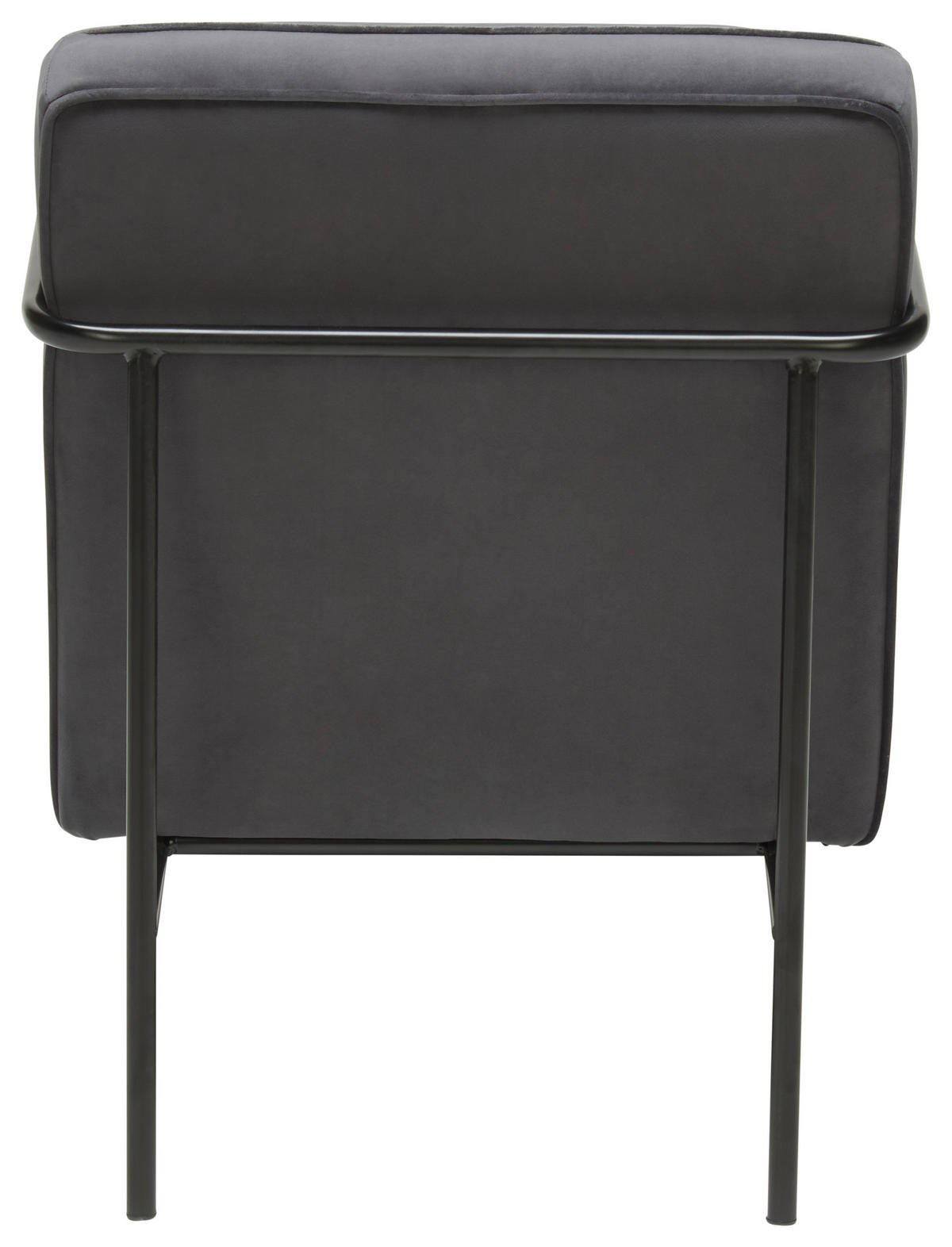 Fotoliu din metal, textil, gri, negru - negru/gri, Trend, metal/textil (57/72/76cm) - Xora