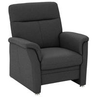 SESSEL in Flachgewebe Dunkelgrau  - Dunkelgrau/Alufarben, KONVENTIONELL, Textil/Metall (90/100/89cm) - Beldomo Comfort
