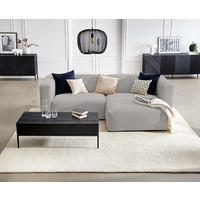 ECKSOFA in Struktur Grau   - Grau, MODERN, Textil (255/72/160cm) - Trendmanufaktur