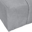 ECKSOFA Hellgrau Cord Zierkissen, Rücken echt  - Hellgrau/Schwarz, KONVENTIONELL, Kunststoff/Textil (313/162cm) - Carryhome