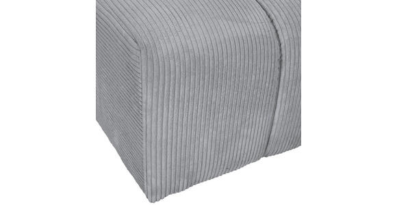 ECKSOFA Hellgrau Cord Zierkissen, Rücken echt  - Hellgrau/Schwarz, KONVENTIONELL, Kunststoff/Textil (313/162cm) - Carryhome