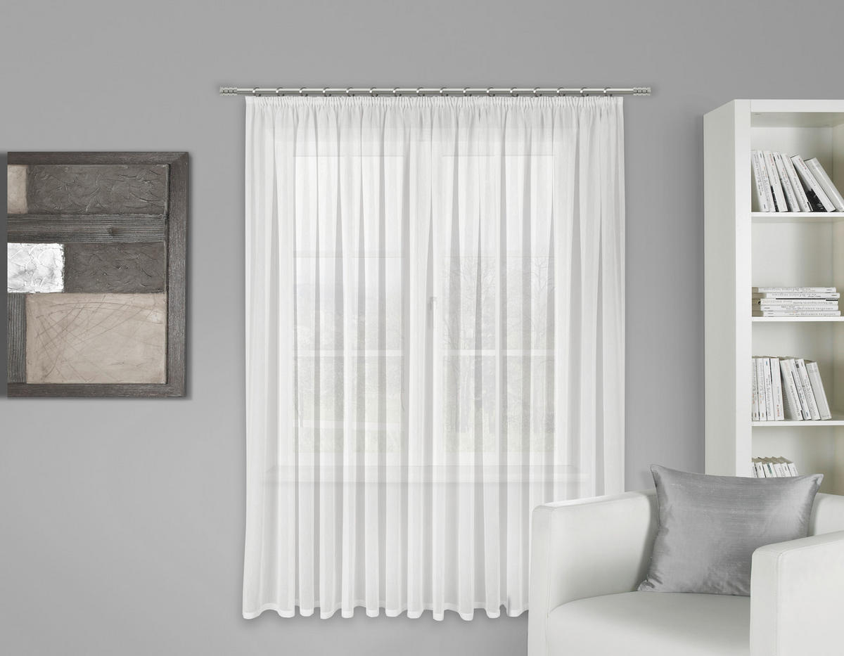 FERTIGSTORE  halbtransparent   300/145 cm  - Creme, KONVENTIONELL, Textil (300/145cm) - Esposa