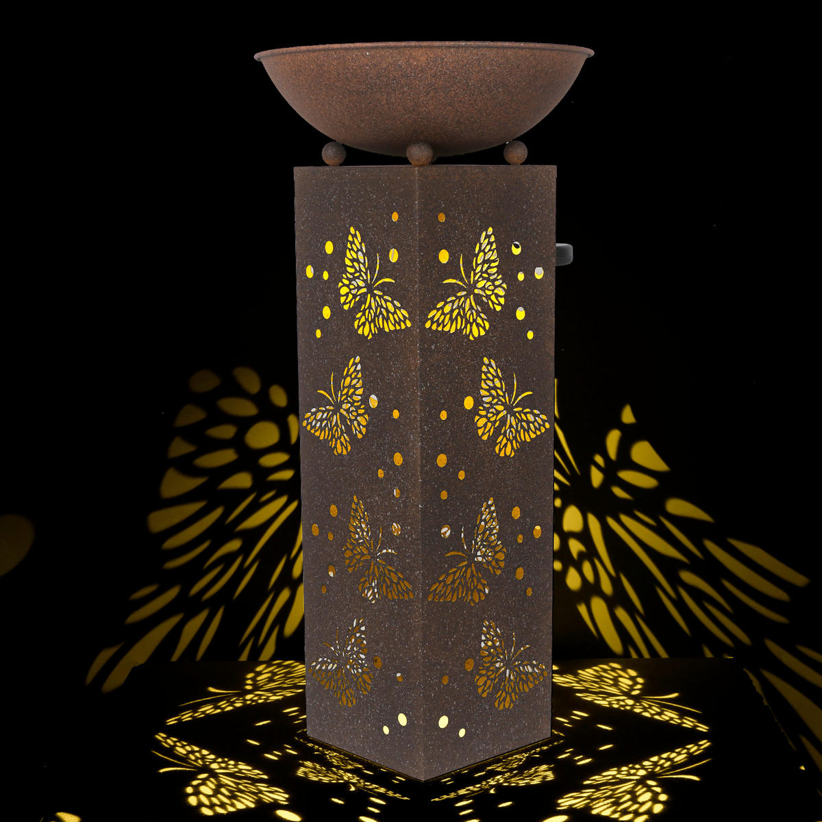 SOLARLEUCHTE  - Rostfarben, Basics, Kunststoff/Metall (34/34/72cm) - Ambia Garden