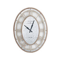 WANDUHR SOPHIA Silberfarben, Hellbraun 60/8/80 cm  - Hellbraun/Silberfarben, Design, Holzwerkstoff/Metall (60/8/80cm)
