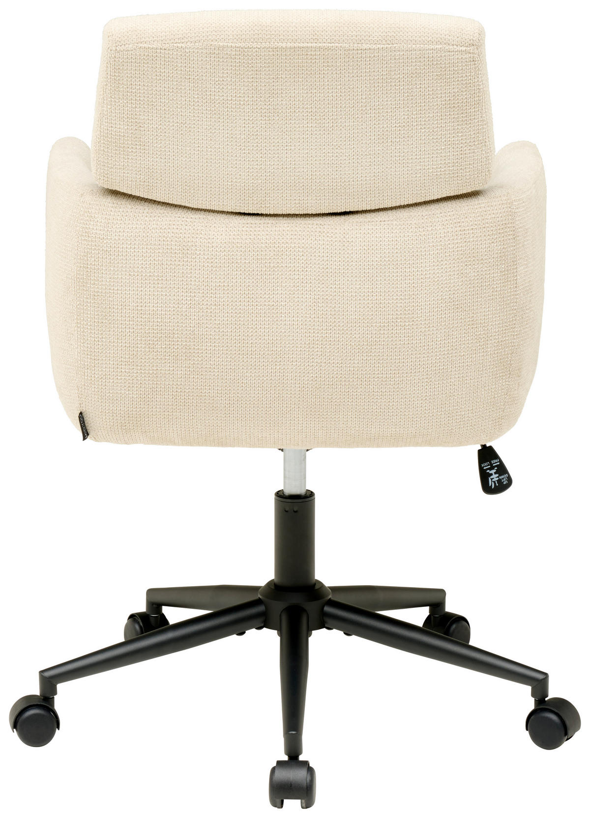 OTOČNÁ ŽIDLE, mikrovlákno,  - černá/béžová, Moderní, kov/dřevo (62/92/100/63cm) - MID.YOU