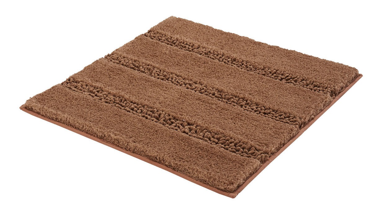 PŘEDLOŽKA K BIDETU, 60/60/2.5 cm - hnědá, Basics, textil/plast (60/60/2.5cm) - Kleine Wolke