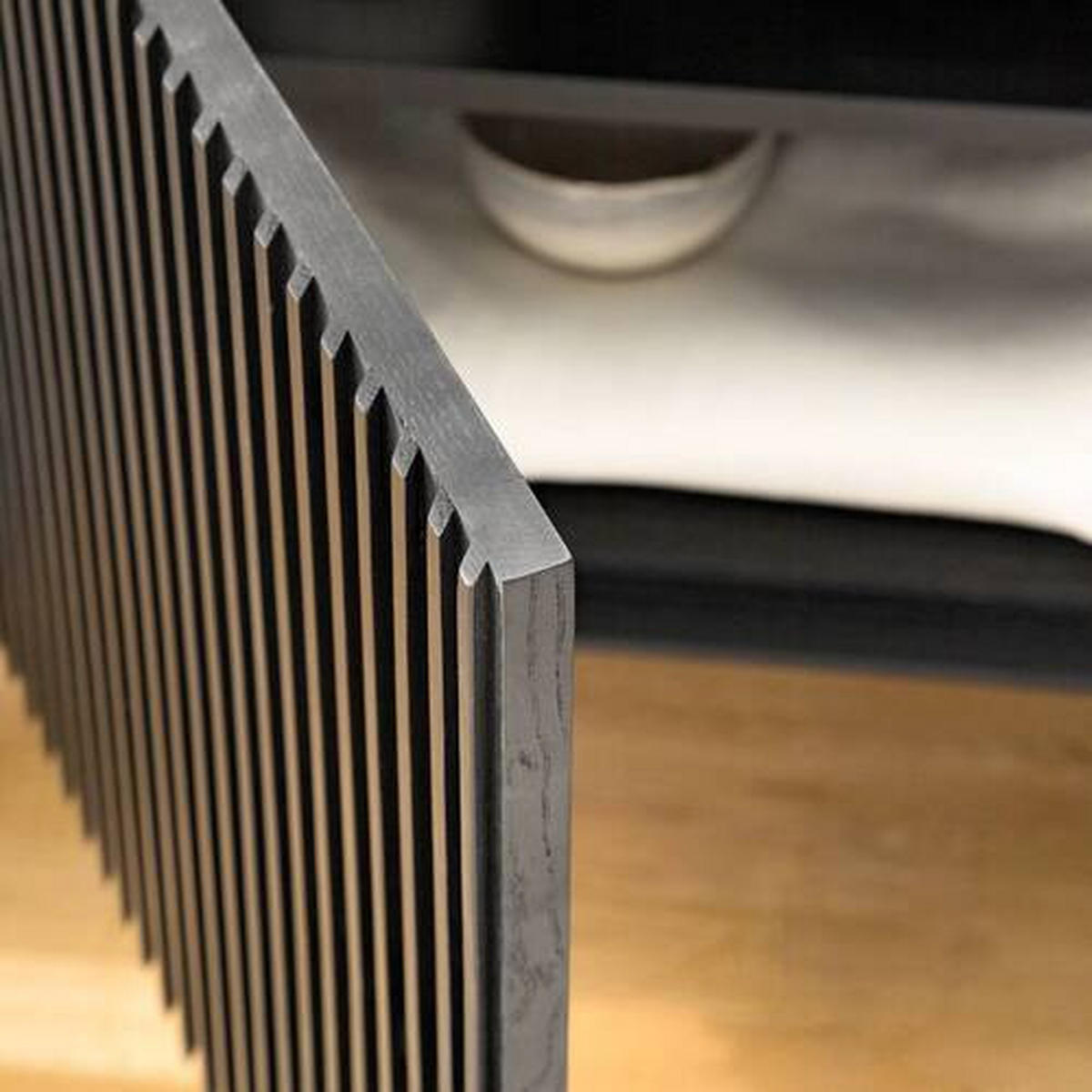 KOMODA, antracit, črna  - črna/antracit, Design, kovina/leseni material (160/82/45cm) - home24
