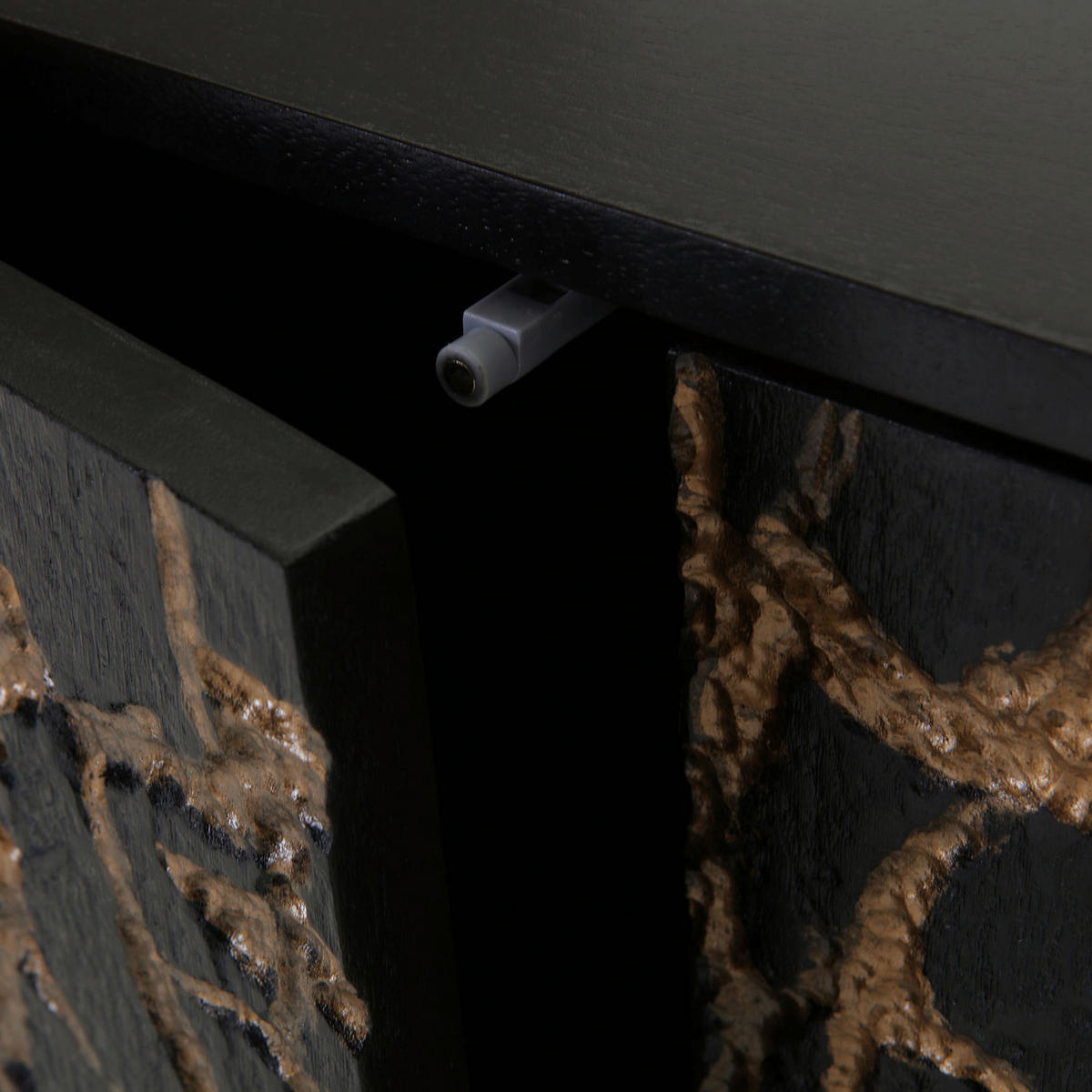 KOMMODE  in 90/90/40 cm  - Goldfarben/Schwarz, Design, Holz/Metall (90/90/40cm) - Landscape