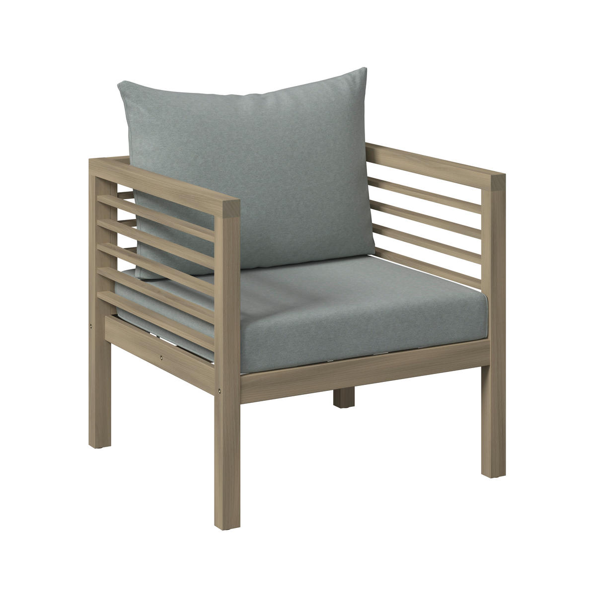 LOUNGEGARNITUR   100/43/60 cm Akazie massiv  - Akaziefarben, Natur, Holz/Kunststoff (100/43/60cm) - Ambia Garden