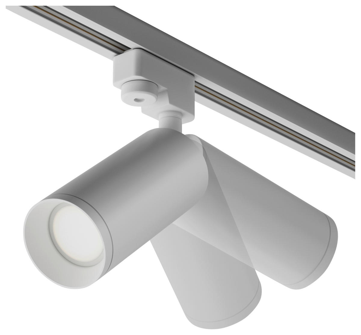SCHIENENSYSTEM-STRAHLER - Weiss, Basics, Metall (6/21/13cm) - MAYTONI