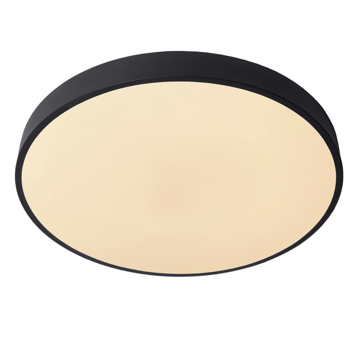 LED-DECKENLEUCHTE UNAR 49.5/49,5/5 cm   - Schwarz, KONVENTIONELL, Kunststoff/Metall (49.5/49,5/5cm) - Lucide