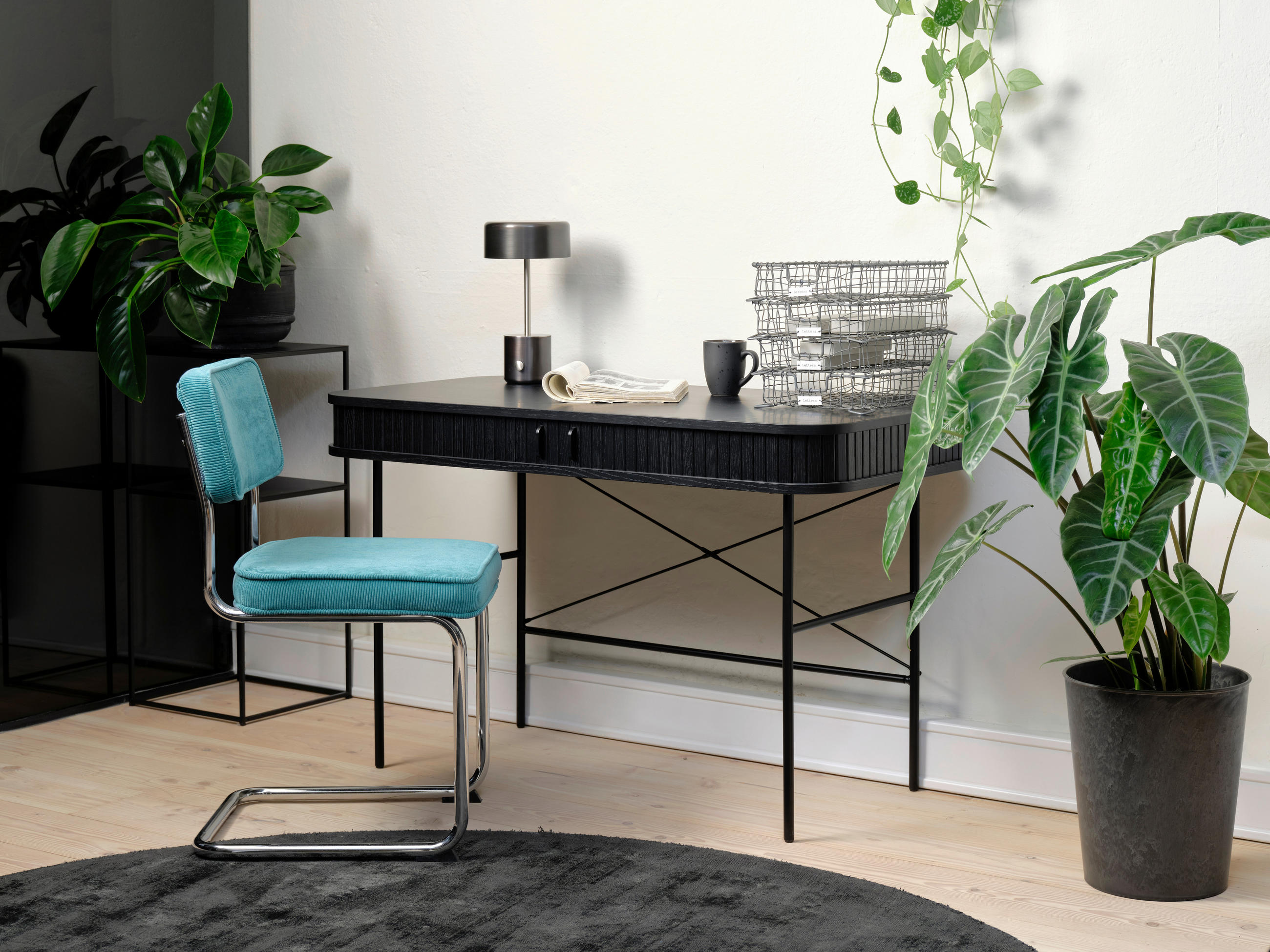 SCHREIBTISCH 120/60/75 cm in Schwarz - Schwarz, Trend, Holzwerkstoff/Metall (120/60/75cm) - home24