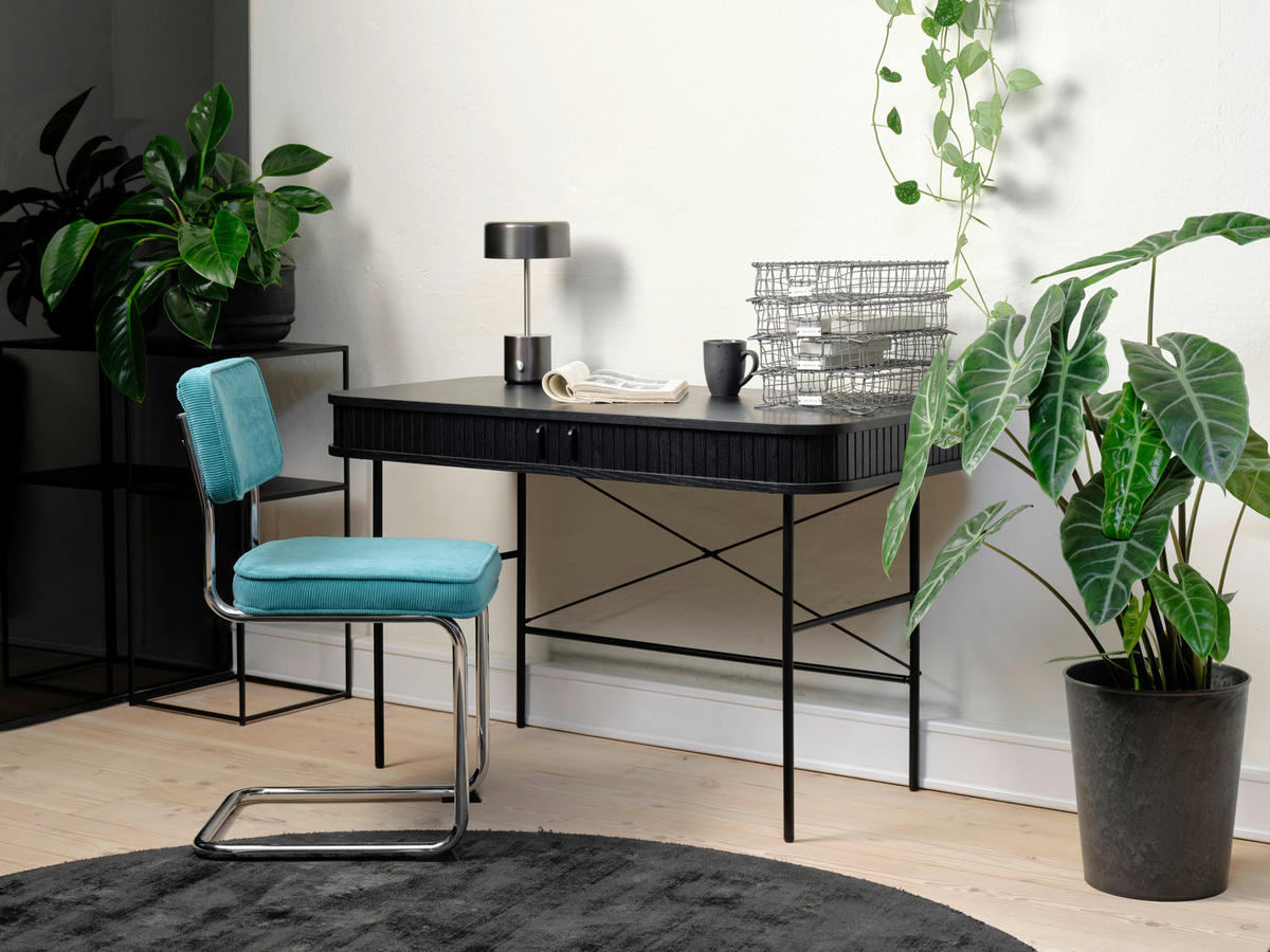 SCHREIBTISCH 120/60/75 cm  in Schwarz  - Schwarz, Trend, Holzwerkstoff/Metall (120/60/75cm) - Xora