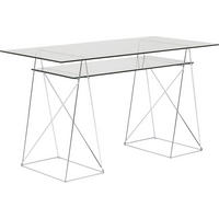 SCHREIBTISCH 130/65/74 cm  in  - LIFESTYLE, Glas/Metall (130/65/74cm) - Kare-Design