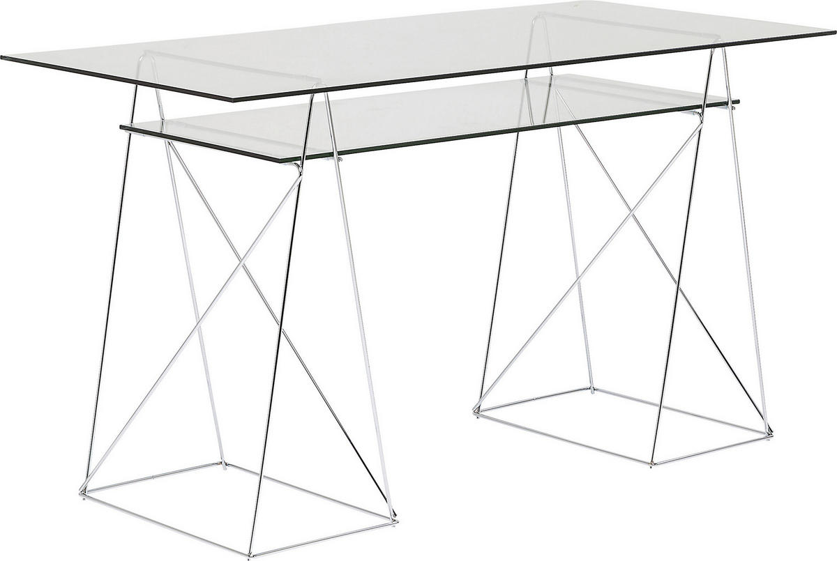 SCHREIBTISCH 130/65/74 cm  in  - LIFESTYLE, Glas/Metall (130/65/74cm) - Kare-Design