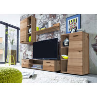 DNEVNI REGAL,  barve hrasta  - črna/barve hrasta, Moderno, umetna masa/leseni material (240/180/37cm) - Ti'me