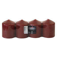 STUMPENKERZENSET 7,7/10 cm  - Rot, KONVENTIONELL (7,7/10cm) - Steinhart