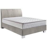 BOXSPRINGBETT 100/200 cm  in Silberfarben  - Chromfarben/Silberfarben, Konventionell, Kunststoff/Textil (100/200cm) - Hom`in