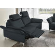 2,5-SITZER in Leder Dunkelblau  - Alufarben/Dunkelblau, Design, Leder/Metall (164/82/99cm) - Dieter Knoll