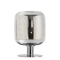 TISCHLEUCHTE Eryn 20/20/28 cm   - Chromfarben, Design, Glas (20/20/28cm) - Lucide