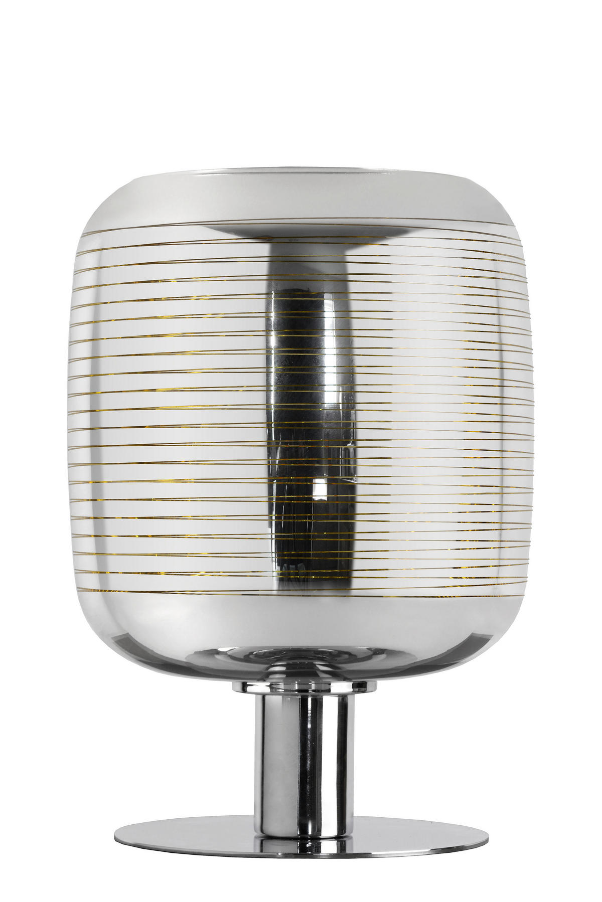 TISCHLEUCHTE Eryn 20/20/28 cm   - Chromfarben, Design, Glas (20/20/28cm) - Lucide