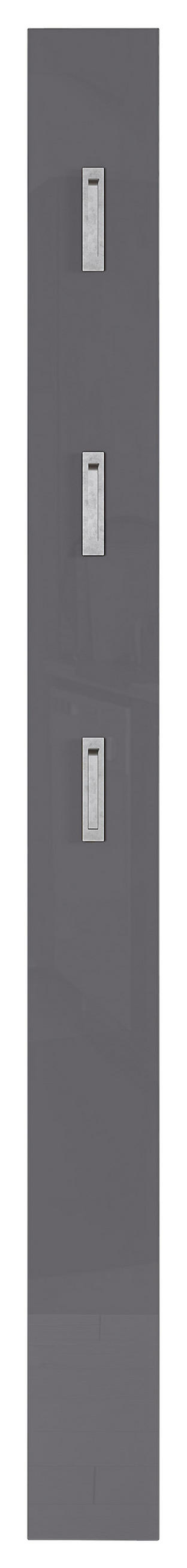GARDEROBENPANEEL  in 15/170/3 cm  - Graphitfarben/Alufarben, KONVENTIONELL, Glas/Holzwerkstoff (15/170/3cm) - Boxxx