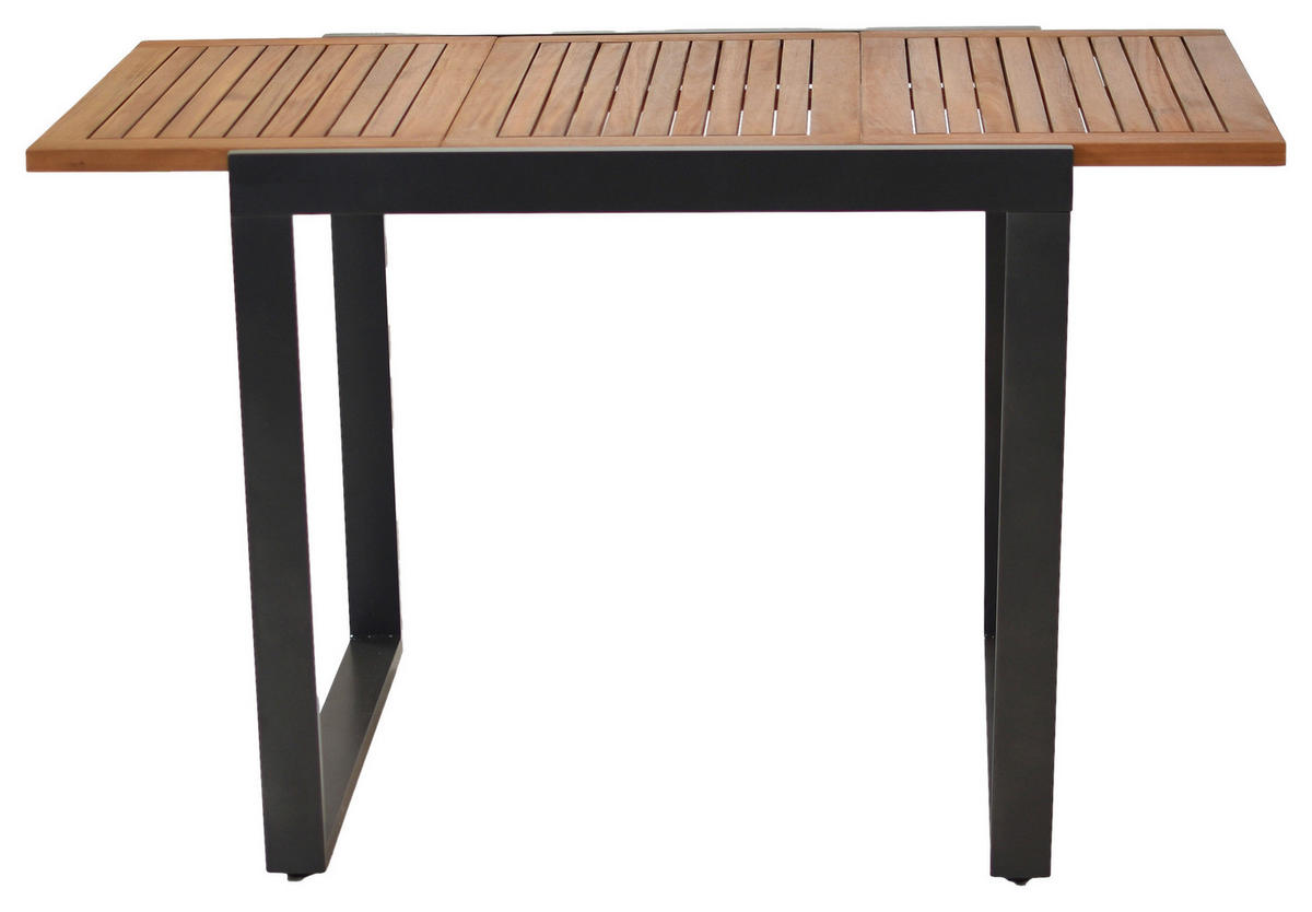 GARTENSET 3-teilig  - Graphitfarben/Akaziefarben, MODERN, Holz/Textil - Gardenson
