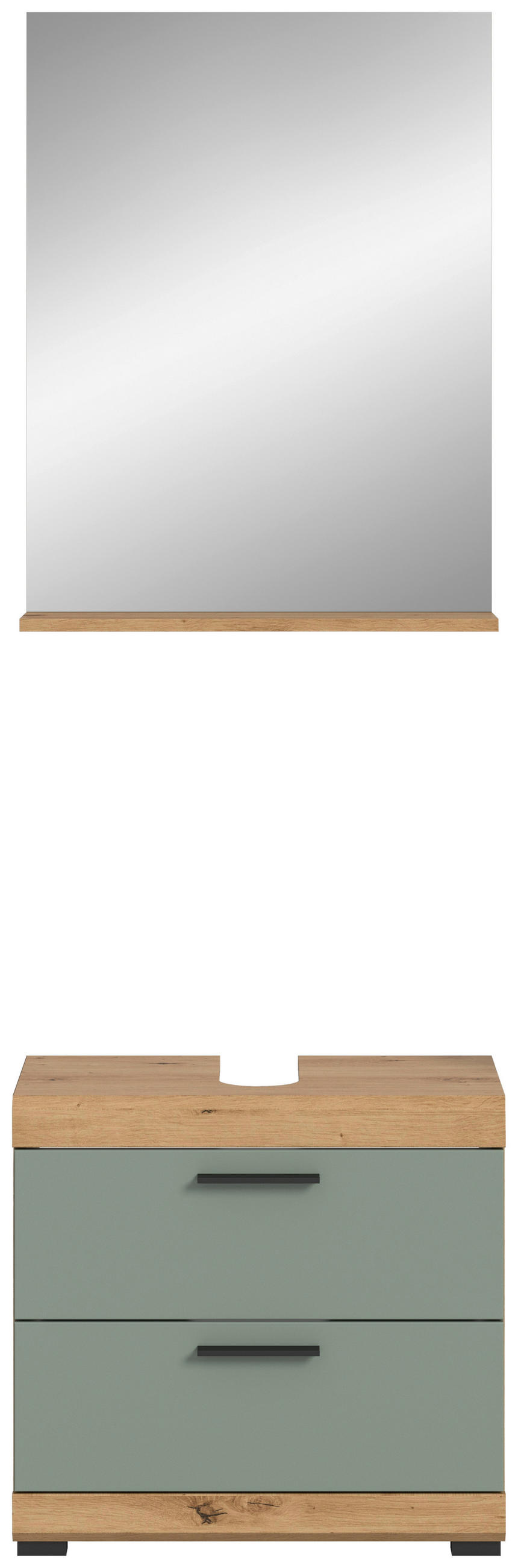 KOUPELNA šalvějově zelená  - černá/šalvějově zelená, Moderní, kompozitní dřevo/plast (60cm) - MID.YOU