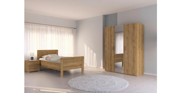 BETT 120/200 cm  in Eichefarben  - Eichefarben, Design, Holzwerkstoff (120/200cm) - Novel