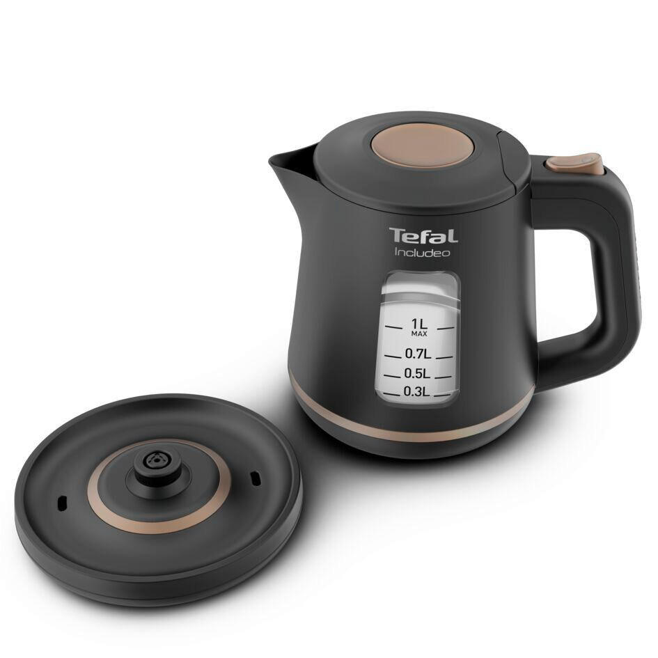 WASSERKOCHER Includeo  - Schwarz, Basics, Kunststoff (16,6/23,2/20cm) - Tefal