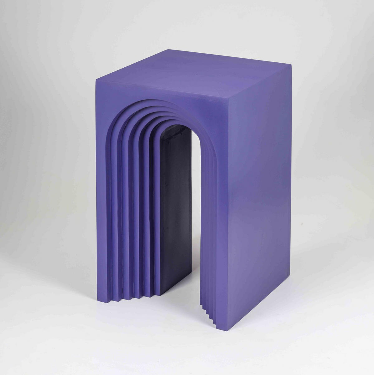 BEISTELLTISCH 30/30/50 cm Mangoholz Hartholz Lila quadratisch  - Lila, Basics, Holz (30/30/50cm) - MID.YOU
