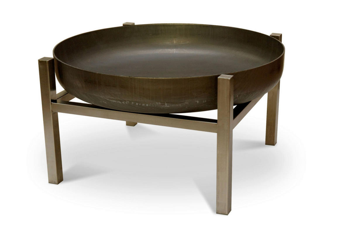 FEUERSCHALE SVENSKAV CUBE M 2054  - Edelstahlfarben/Rostfarben, Basics, Metall (63/63/34,5cm)