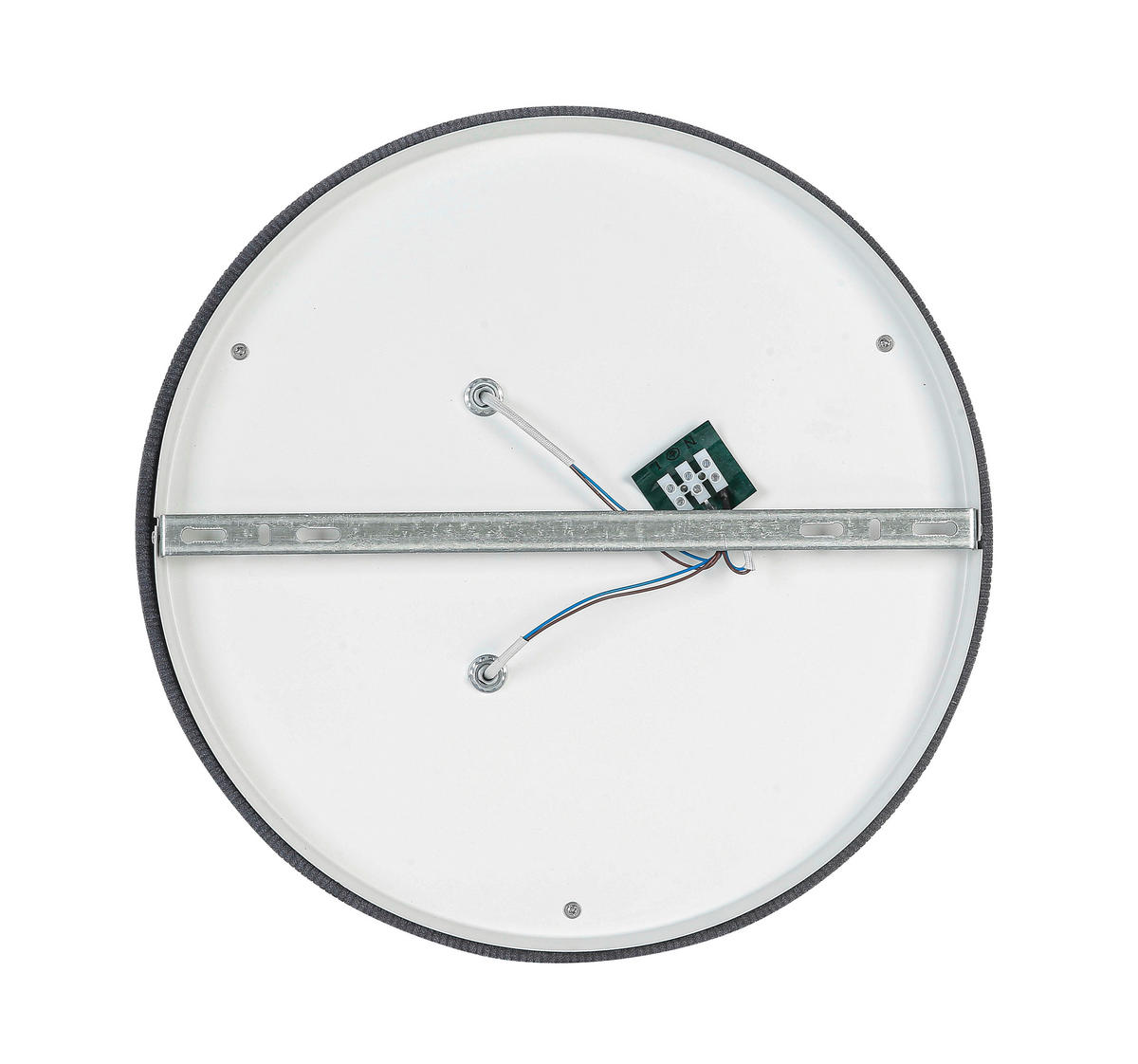 DECKENLEUCHTE 40/15 cm   - Anthrazit, Trend, Kunststoff/Textil (40/15cm) - Novel